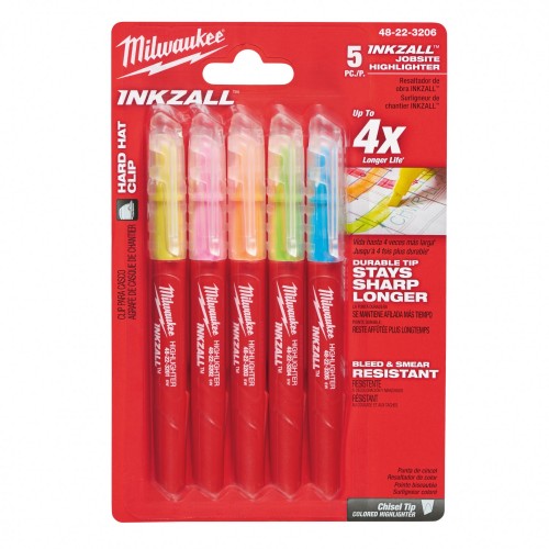 INKZALL Highlighters Coloured - 5pc | Evidențiator INKZALL™ - color